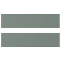 NICKEBO drawer front, matt grey-green, 40x10 cm, 2 pack