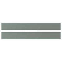 NICKEBO drawer front, matt grey-green, 80x10 cm, 2 pack