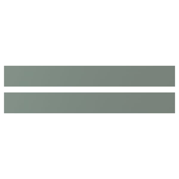 NICKEBO drawer front, matt grey-green, 80x10 cm, 2 pack