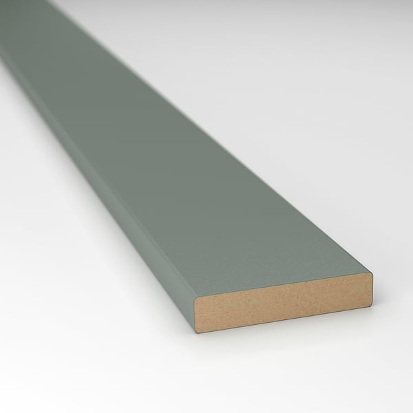 NICKEBO deco strip, matt grey-green, 221x1 cm