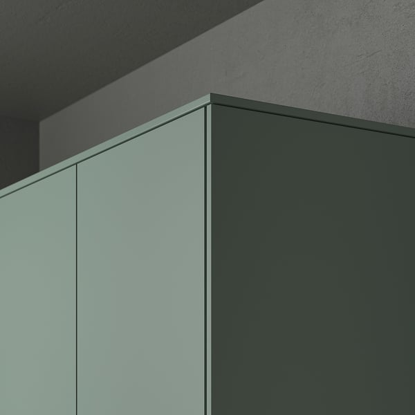 NICKEBO deco strip, matt grey-green, 221x1 cm