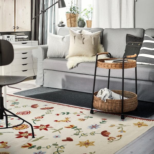 Ikea NICKGRÄS - Rug, flatwoven, multicolour/handmade, 200x300 cm