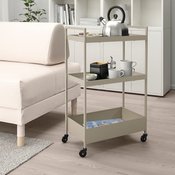 Ikea NISSAFORS - Trolley, beige, 50.5x30x83 cm