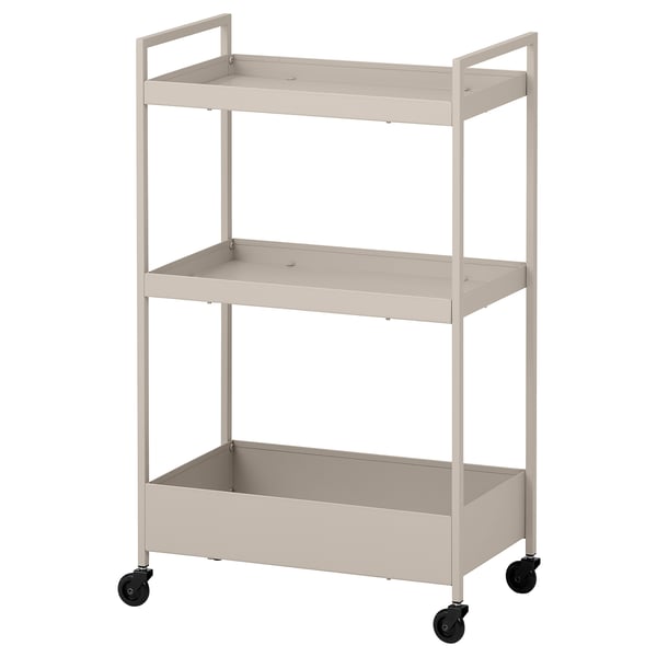 NISSAFORS trolley, beige, 50.5x30x83 cm
