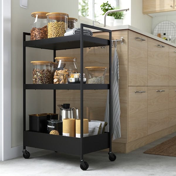 Ikea NISSAFORS - Trolley, black, 50.5x30x83 cm