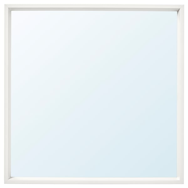 NISSEDAL mirror, white, 65x65 cm