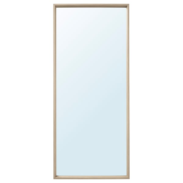 NISSEDAL mirror, white stained oak effect, 65x150 cm