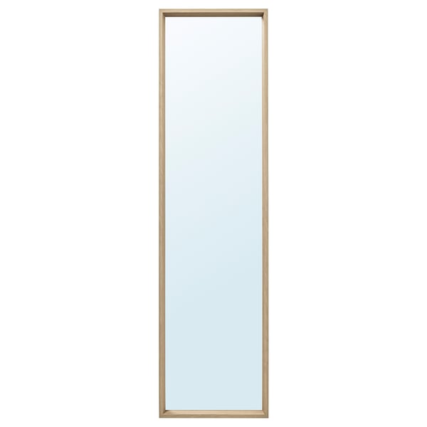 NISSEDAL mirror, white stained oak effect, 40x150 cm