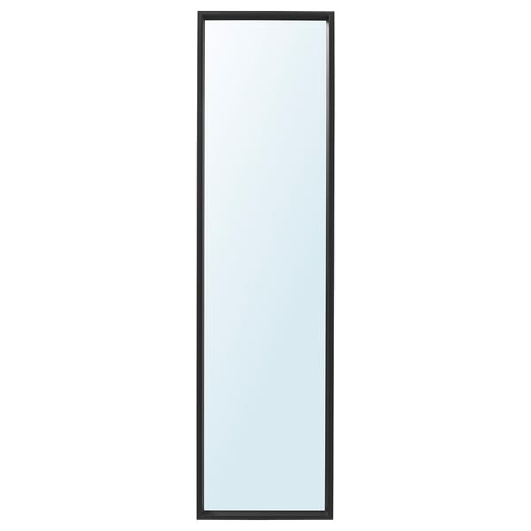 NISSEDAL mirror, black, 40x150 cm