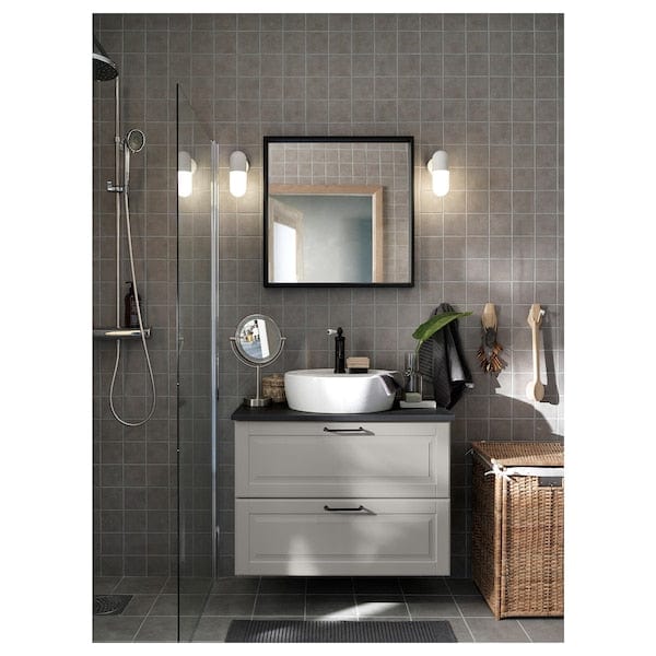 Ikea NISSEDAL - Mirror, black, 65x65 cm