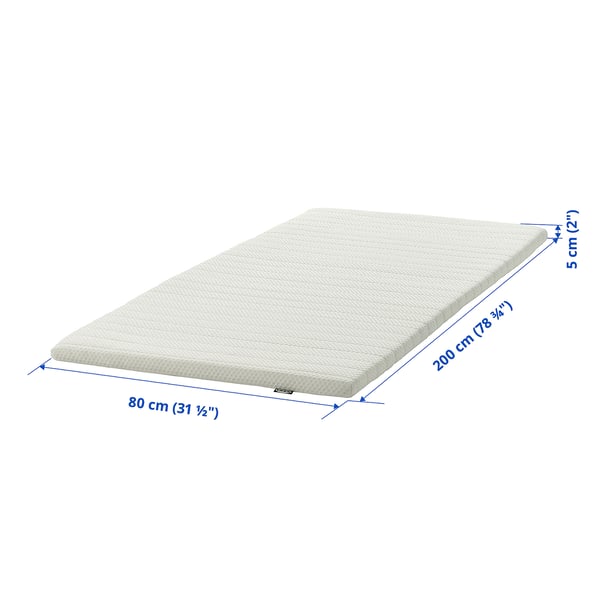 NISSEHOLM mattress pad, white, 80x200 cm