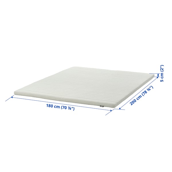 NISSEHOLM mattress pad, white, 180x200 cm