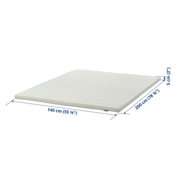NISSEHOLM mattress pad, white, 140x200 cm