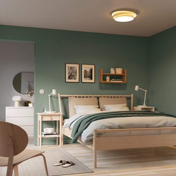 NÖSUND ceiling lamp, birch, 44 cm