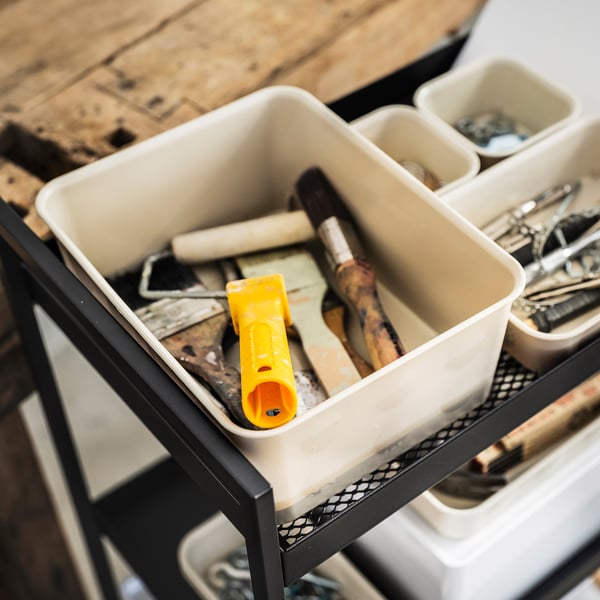 NOJIG organiser, plastic/beige, 20x25x10 cm