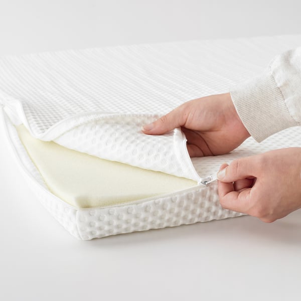 NORDBERGET mattress pad, white, 90x200 cm