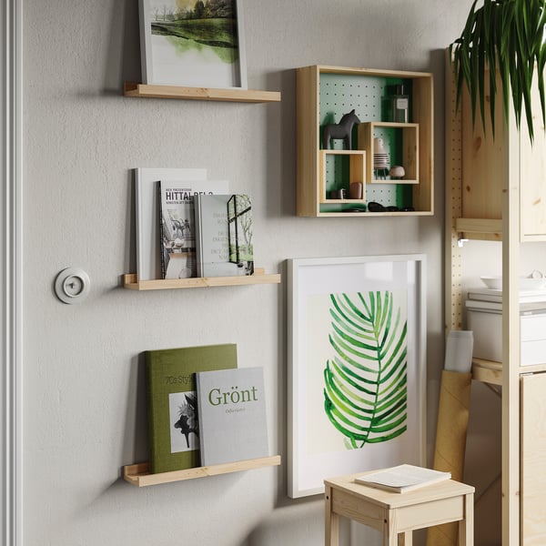 NORDHÄGG picture ledge, pine, 45 cm