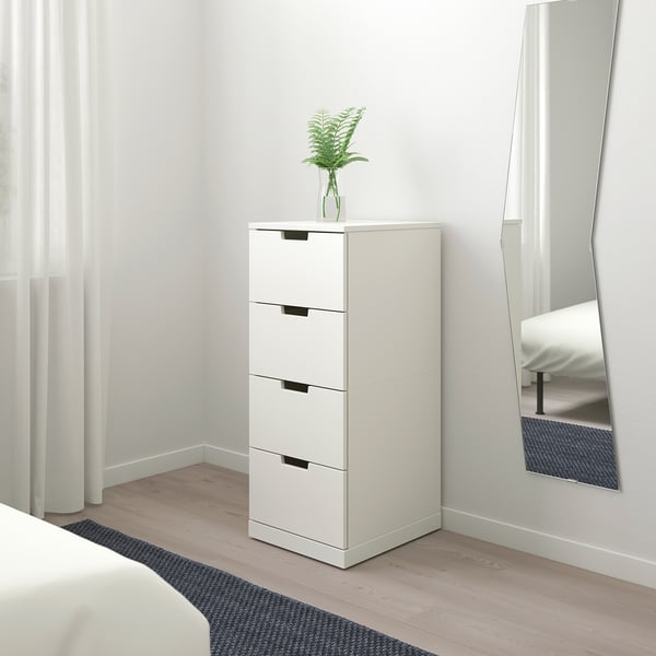 NORDLI chest of 4 drawers, white, 40x99 cm