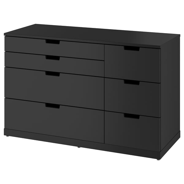 NORDLI chest of 7 drawers, anthracite, 120x76 cm