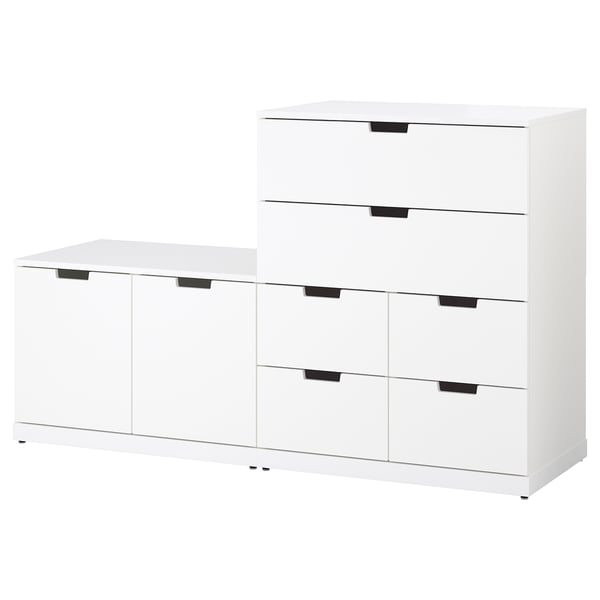 NORDLI chest of 8 drawers, white, 160x99 cm