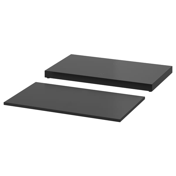 NORDLI top and plinth, anthracite, 80x47 cm