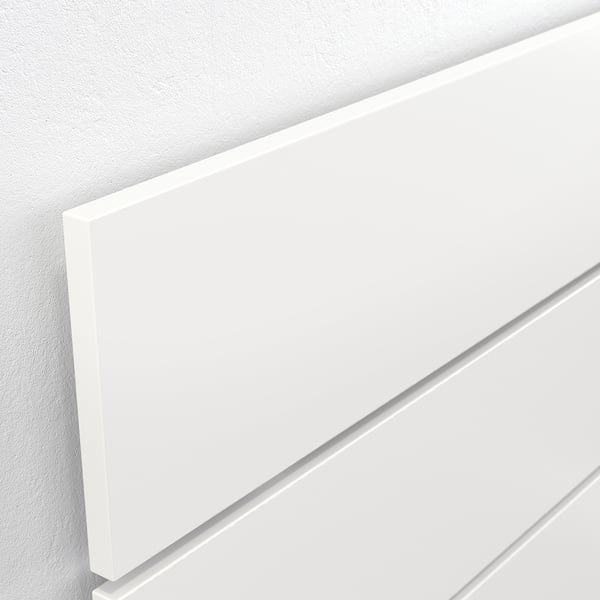 NORDLI bed frame w storage and headboard, white, 160x200 cm