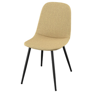 NORDMANSSKÄR chair, black/Letafors yellow-beige, 44x85x58 cm