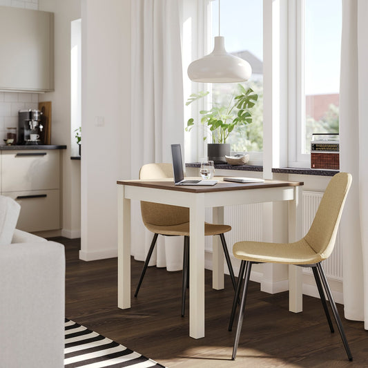 NORDMANSSKÄR chair, black/Letafors yellow-beige, 44x85x58 cm
