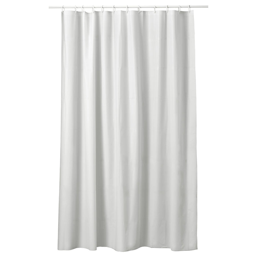 NORDRÖNN shower curtain, white, 180x200 cm