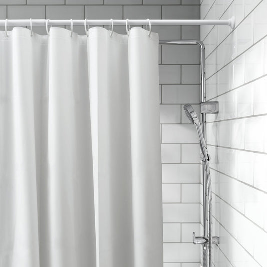 NORDRÖNN shower curtain, white, 180x200 cm