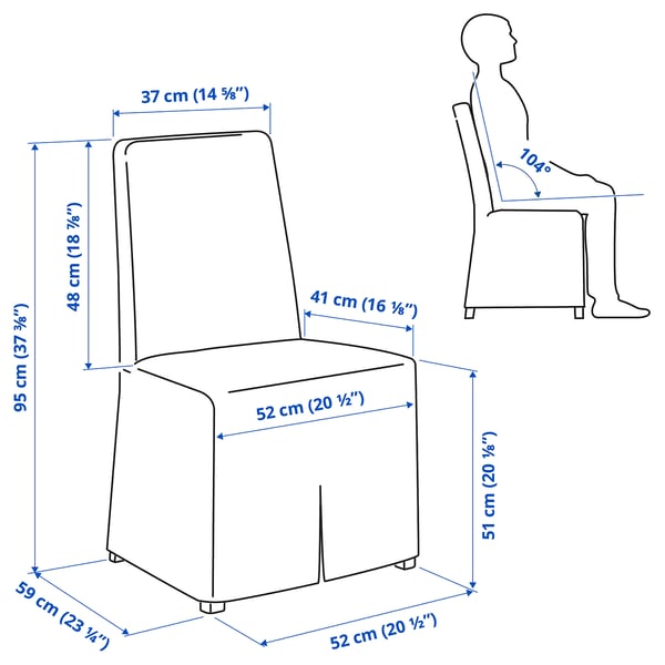NORDVIKEN / BERGMUND table and 4 chairs, black/Inseros white/black, 152/223 cm