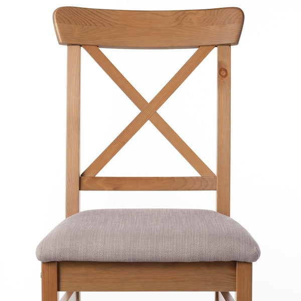 NORDVIKEN / INGOLF - Table and 4 chairs, mordant antique/grey-beige Nolhaga mordant antique,152/223 cm
