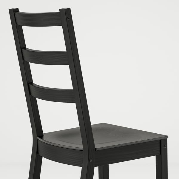 NORDVIKEN / NORDVIKEN table and 2 chairs, black/black, 74/104x74 cm