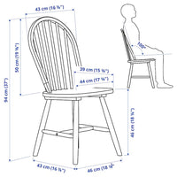NORDVIKEN / SKOGSTA - Table and 4 chairs, white/acacia,152/223 cm