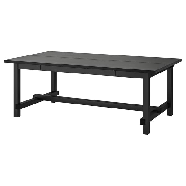 NORDVIKEN extendable table, black, 210/289x105 cm