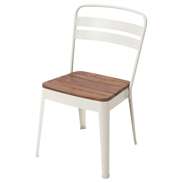 NORRMANSÖ chair, outdoor, in/outdoor beige/acacia, 43x83x52 cm