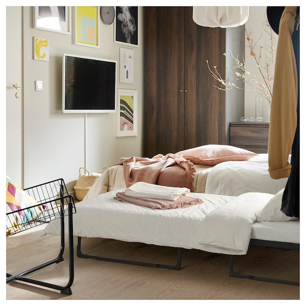 NORRUDDEN guest bed, black, 80x193 cm