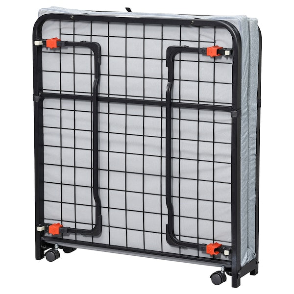 NORRUDDEN guest bed, black, 80x193 cm