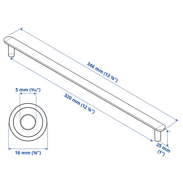 NYDALA - NYDALA Handle, black, 346 mm