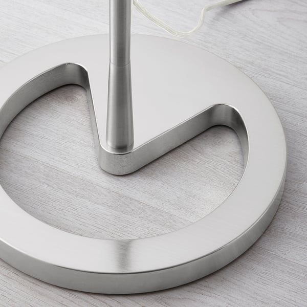 NYFORS floor lamp, nickel-plated white, 38 cm