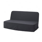 NYHAMN 3-seat sofa-bed, with pocket spring mattress Naggen/dark grey, 200x90x97 cm