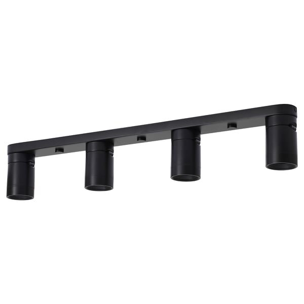 NYMÅNE ceiling spotlight with 4 spots, anthracite, 73x7 cm
