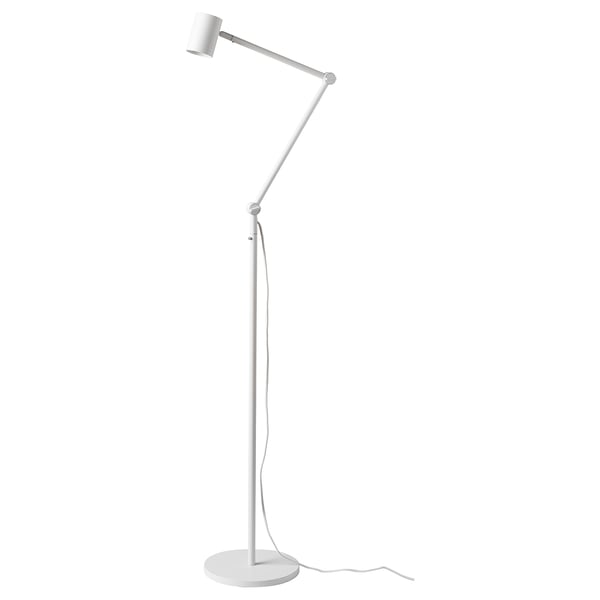 NYMÅNE floor/reading lamp, white, 7 cm
