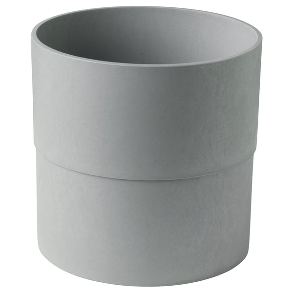 NYPON plant pot, in/outdoor grey, 24 cm
