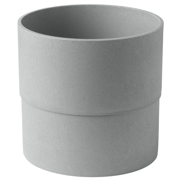 NYPON plant pot, in/outdoor grey, 19 cm