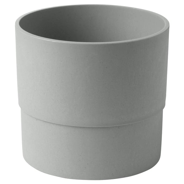 NYPON plant pot, in/outdoor grey, 15 cm