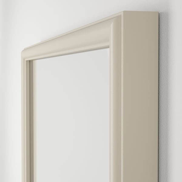 NYPONBUSKE mirror, grey-beige, 65x65 cm