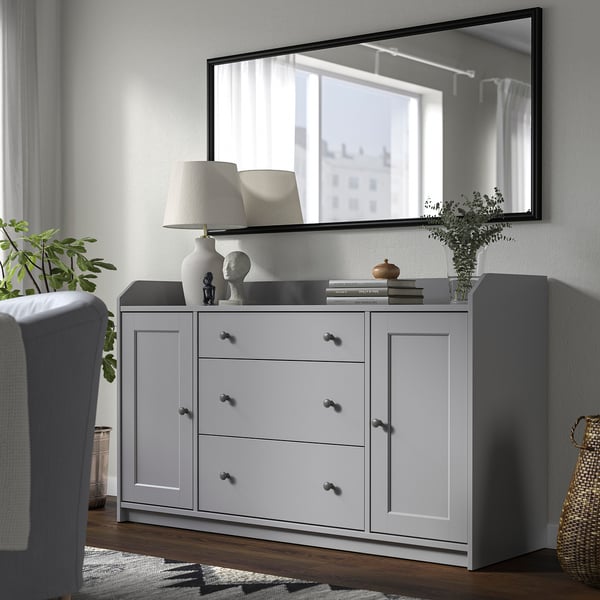 NYPONBUSKE mirror, black, 65x135 cm