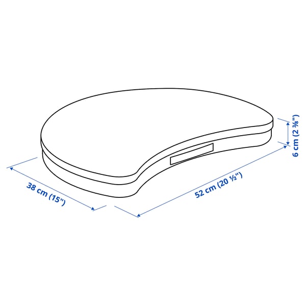 ÖJULF laptop support, dark grey, 52x38 cm