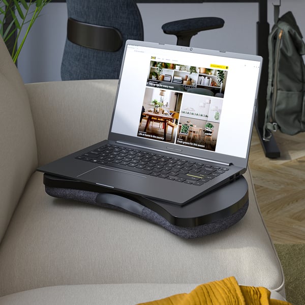 ÖJULF laptop support, dark grey, 52x38 cm